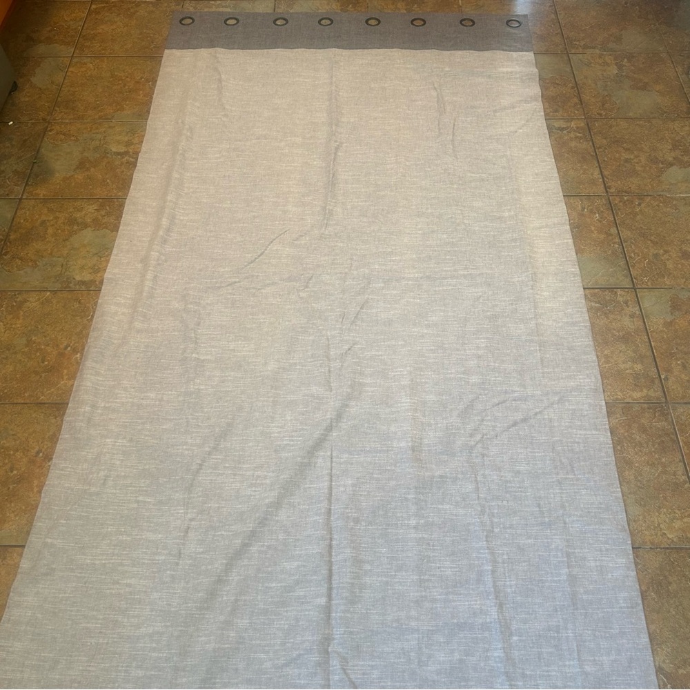 Pottery Barn Dark Gray Curtain Panels Set 2 Linen Cotton Blend Minimalist